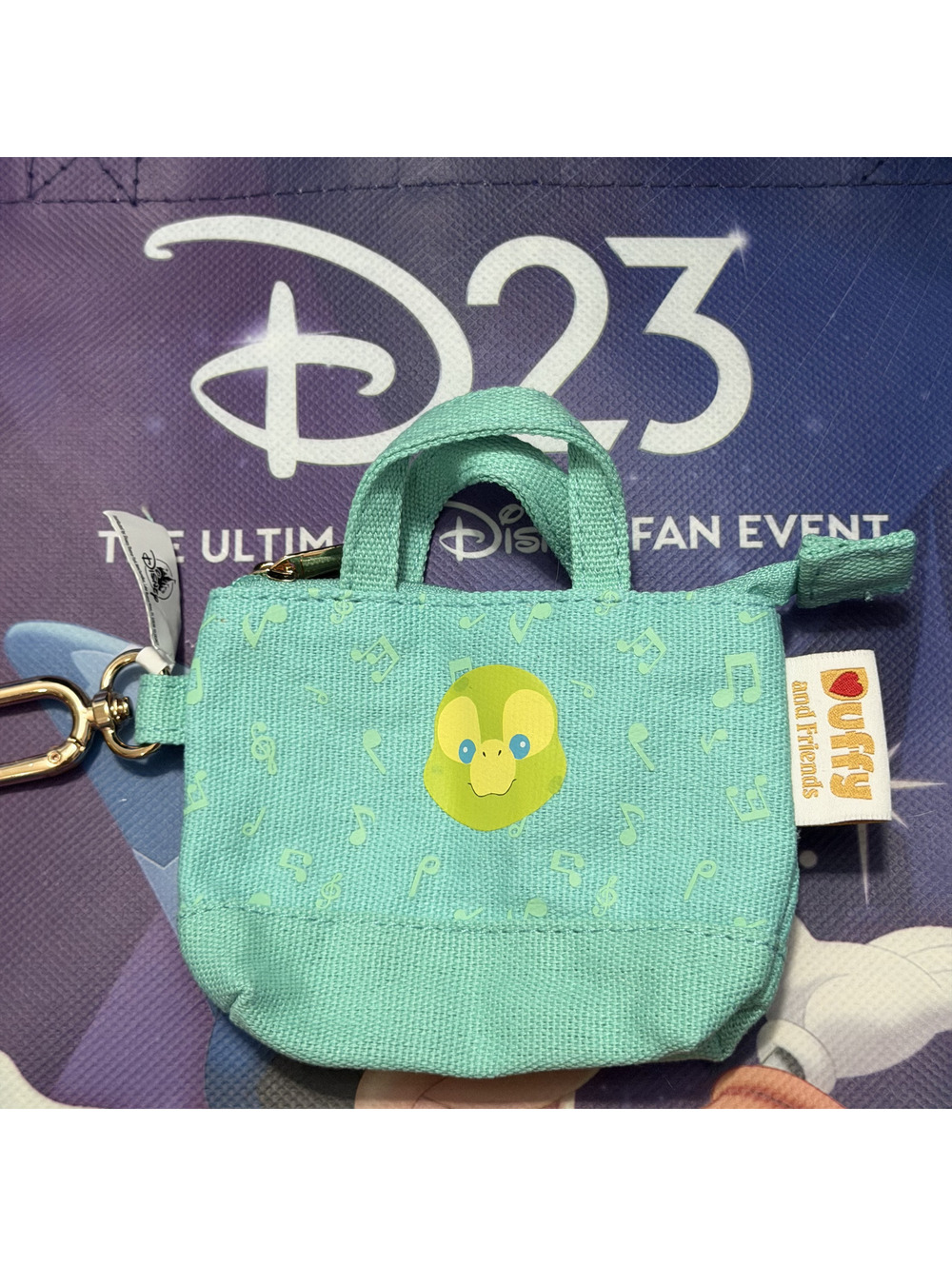 Disney D23 2026 WDI MOG Mickeys of Glendale Mini Tote Keychain Duffy Olu Mel